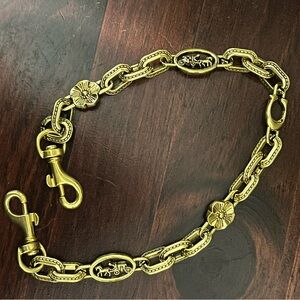 Gold Chain Link purse strap bag charm keychain